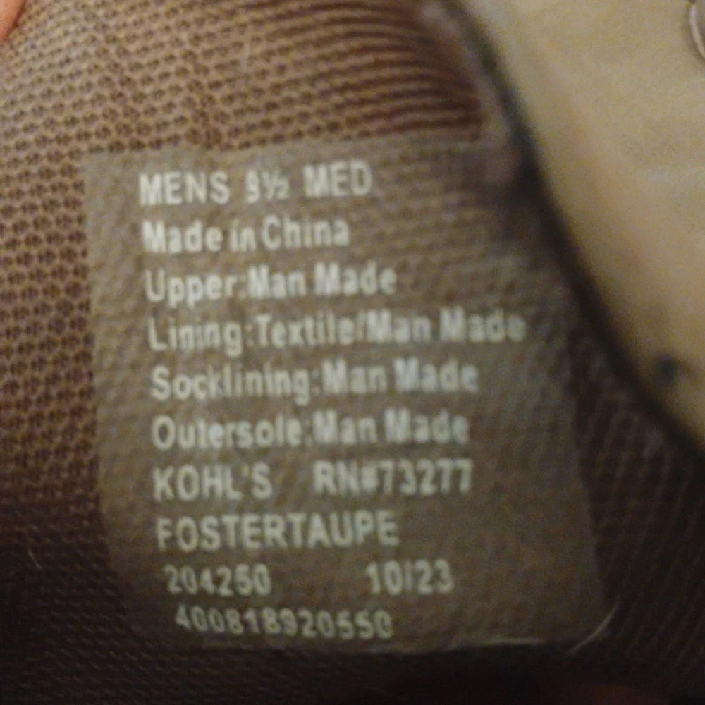 Sonoma Men's Tan Ankle Boots. Size 9 1/2 .Perfect For Work!